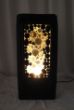 EUR 129,-, LED-Leuchte, schwarzes Kunstleder mit Glaselementen, (H 50cm x B 24cm x T 14cm) - 1.JPG